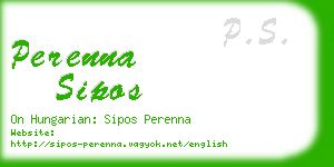 perenna sipos business card